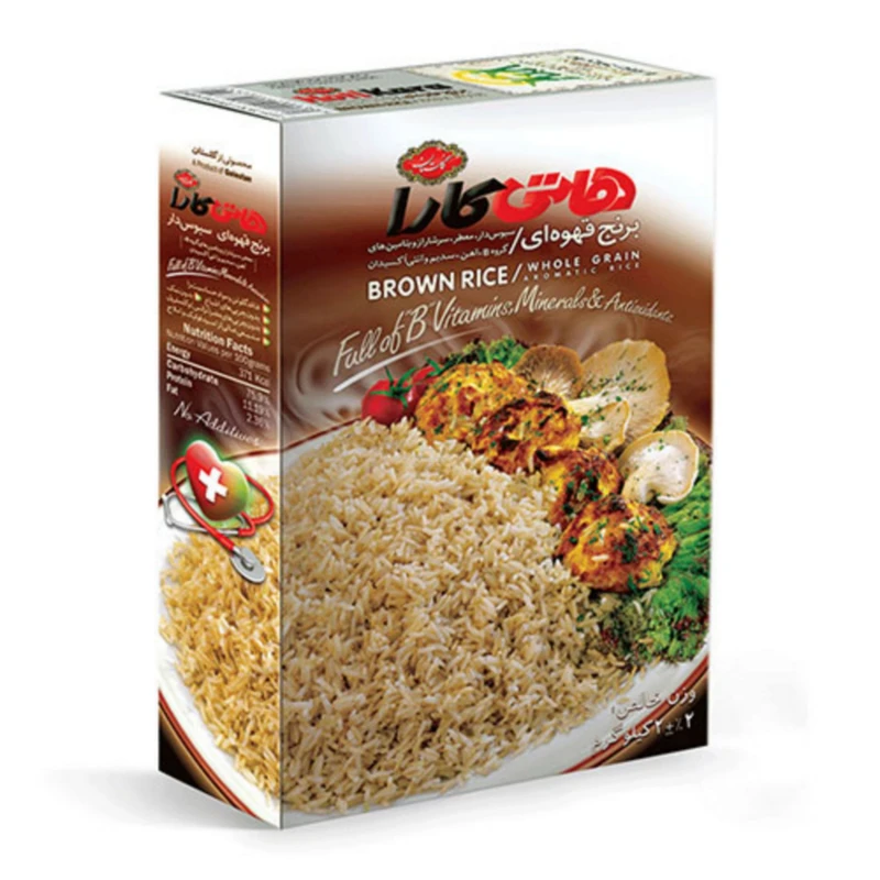 برنج قهوه‌ای سبوس دار گلستان - 2 کیلوگرم