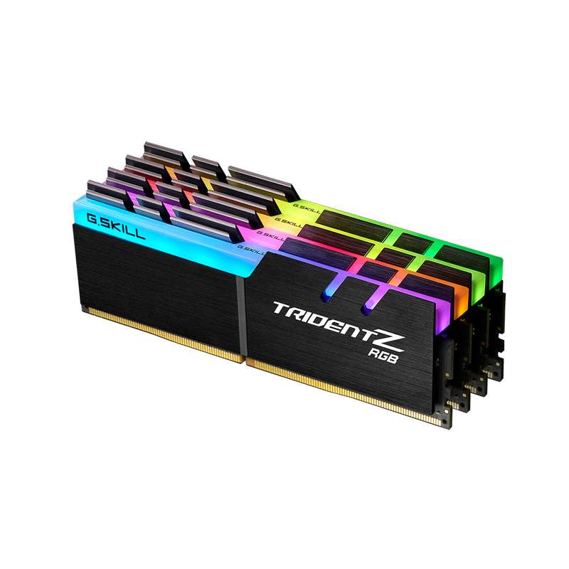 رم دسکتاپ DDR4 چهار کاناله 4000 مگاهرتز CL18 جی اسکیل مدل TRIDENTZ RGB ظرفیت 128 گیگابایت