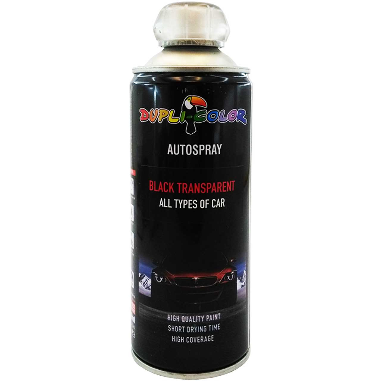 اسپری رنگ دودی چراغ و طلق خودرو دوپلی کالر مدل BLACK TRANSPARENT حجم 400 میلی لیتر