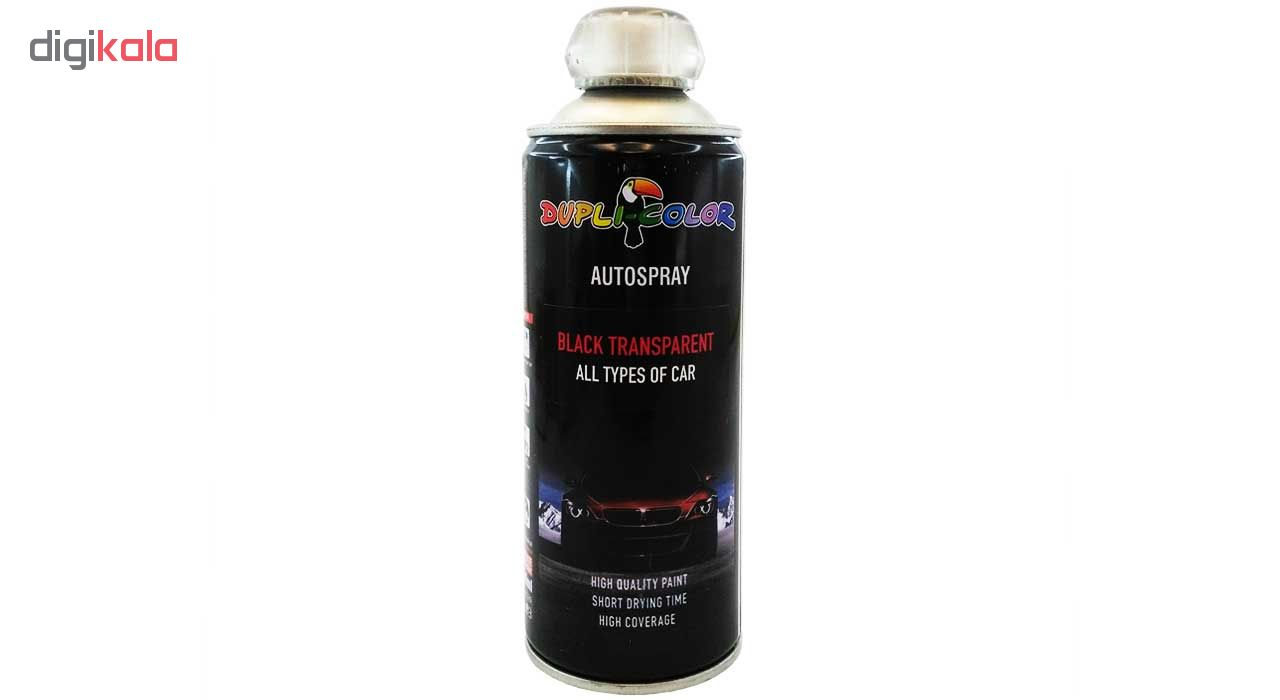 اسپری رنگ دودی چراغ و طلق خودرو دوپلی کالر مدل BLACK TRANSPARENT حجم 400 میلی لیتر