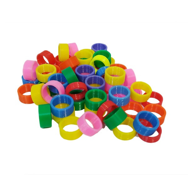 اسباب بازی پرندگان مدل حلقه های پلاستیکی رنگارنگ بسته 75 عددی
