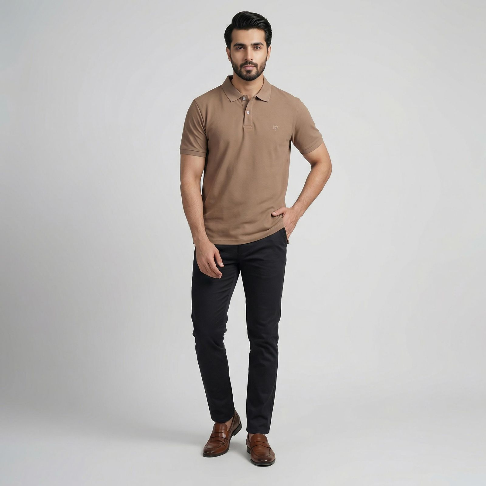 پولوشرت آستین کوتاه مردانه باینت مدل 370-19 - - 8