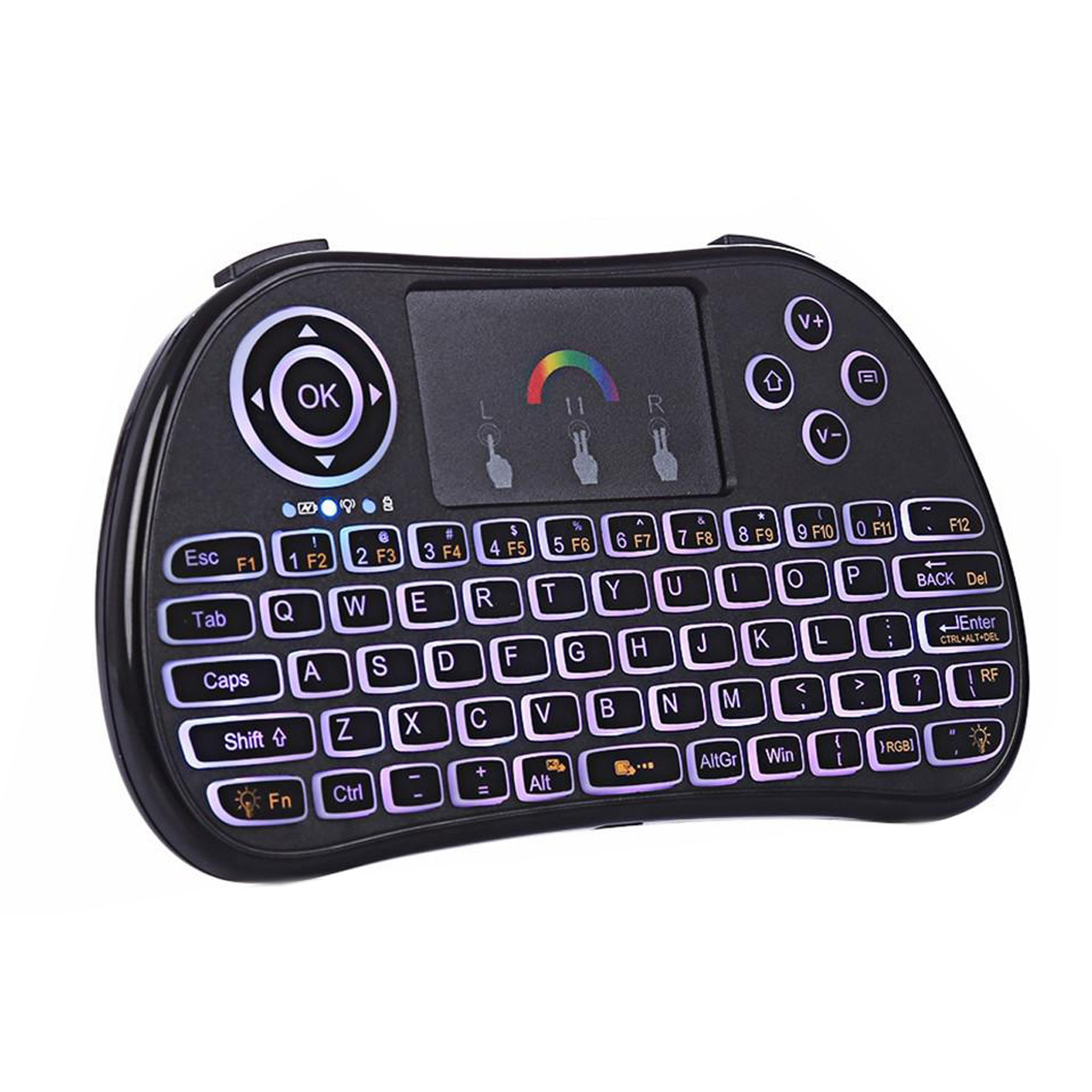 مینی کیبورد بی سیم مدل RGB+IR VERSION P9