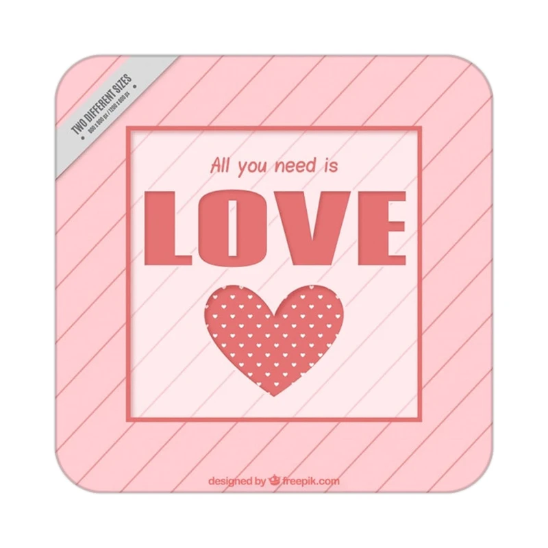 زیر لیوانی کاکتی طرح عاشقانه مدل mp40006