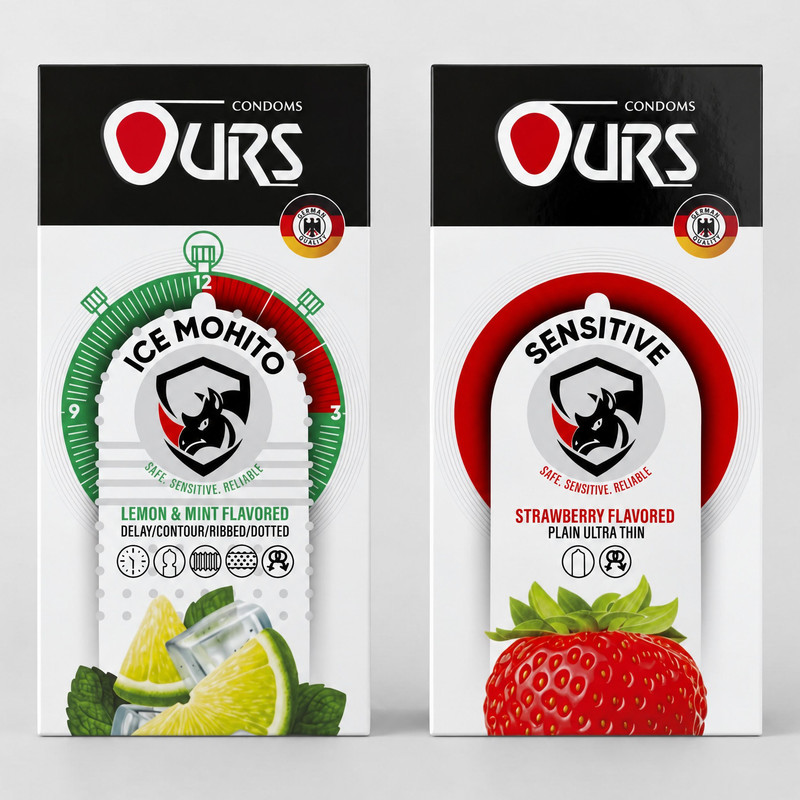 کاندوم تاخیری اورز مدل ICE MOHITO بسته 12 عددی به همراه کاندوم ساده اورز مدل SENSETIVE بسته 12 عددی