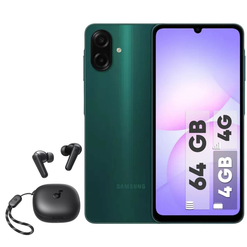 خرید و مشخصات گوشی موبایل سامسونگ مدل Galaxy A07 دو سیم کارت ظرفیت 64 گیگابایت و رم 4 گیگابایت - به همراه هدفون بلوتوثی انکر مدل SoundCore R50i A3949