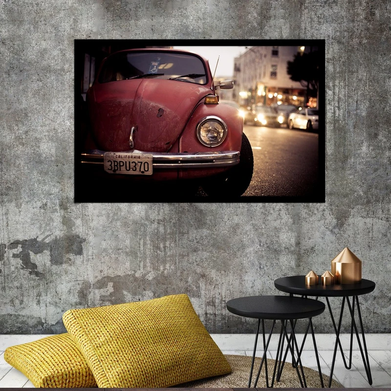 تابلو بکلیت طرح ماشین کلاسیک قدیمی مدل B-S4564