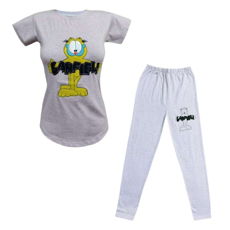 ست تی شرت آستین کوتاه و شلوار زنانه مدل گارفیلد 11