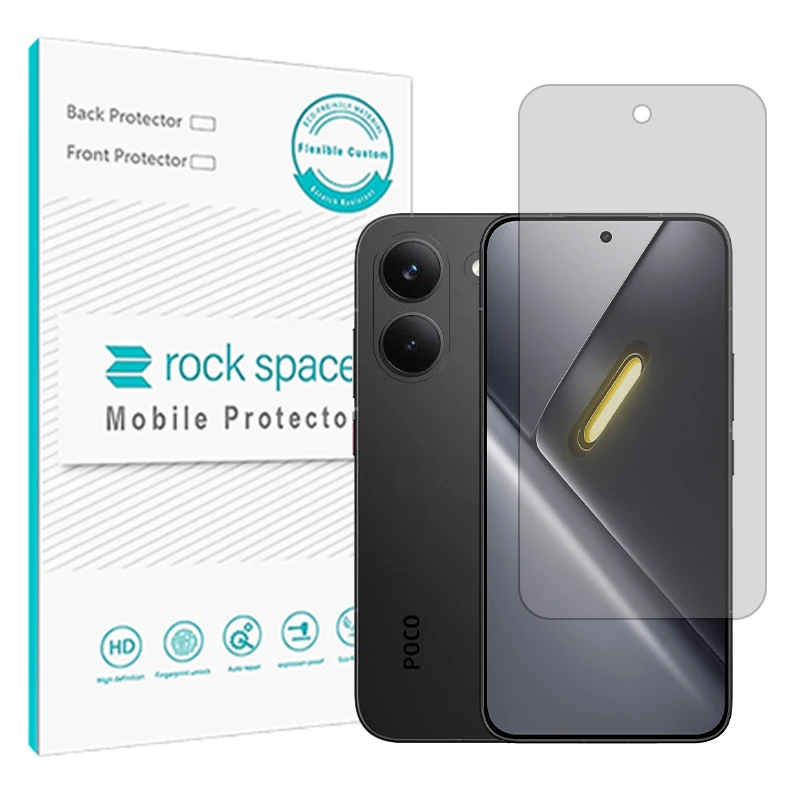 محافظ صفحه نمایش شفاف راک اسپیس مدل هیدروژلی مناسب برای گوشی موبایل شیائومی Poco X8 Pro