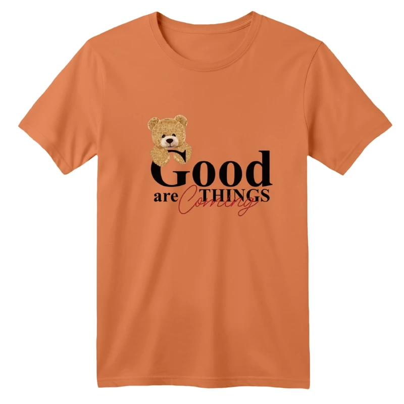 تی‌شرت آستین کوتاه لانگ بچگانه مدل تدی نوشته