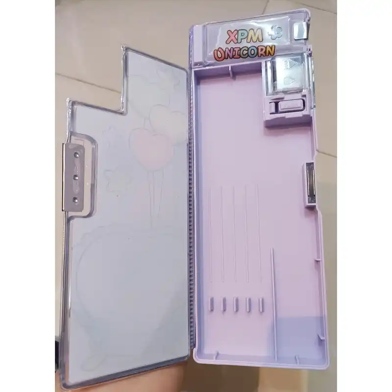 جامدادی مدل کتابی اسکوییشی دار دونه برفی طرح یونیکورن کد 03