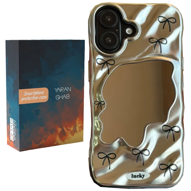کاور قاب یاران مدل موج آینه ای مناسب برای گوشی موبایل اپل iPhone 16 