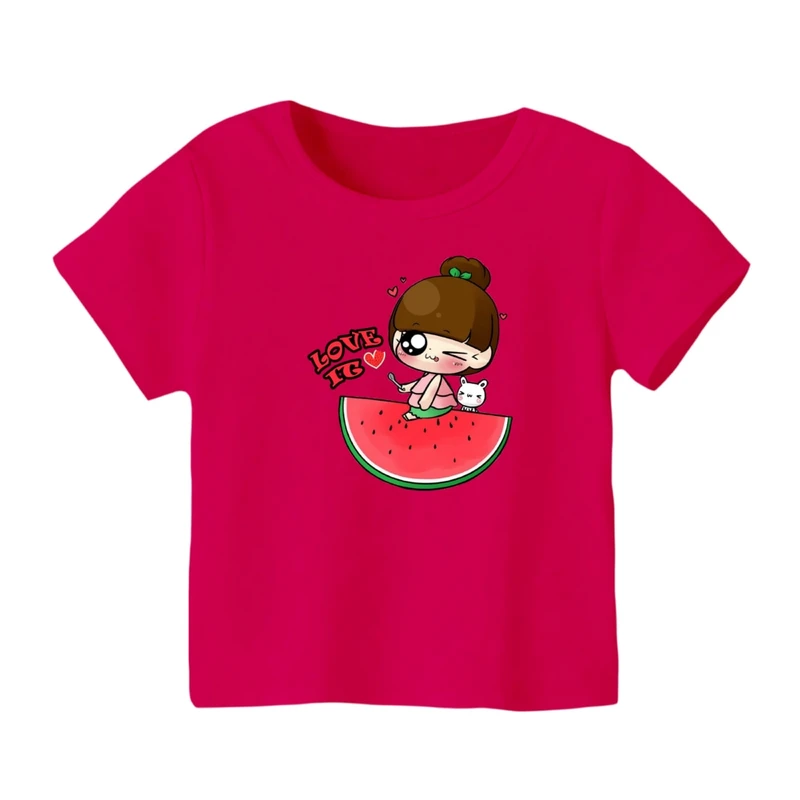 تی شرت آستین کوتاه بچگانه مدل دخترک یلدایی کد 18