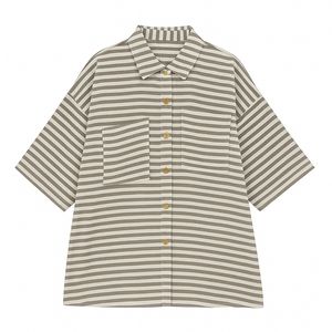 شومیز آستین سه ربع یقه برگردان زنانه بوخی مدل P117