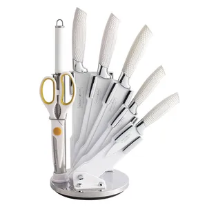 ست چاقوی آشپزخانه 8 پارچه رویالتی لاین مدل RL-WHT8-W