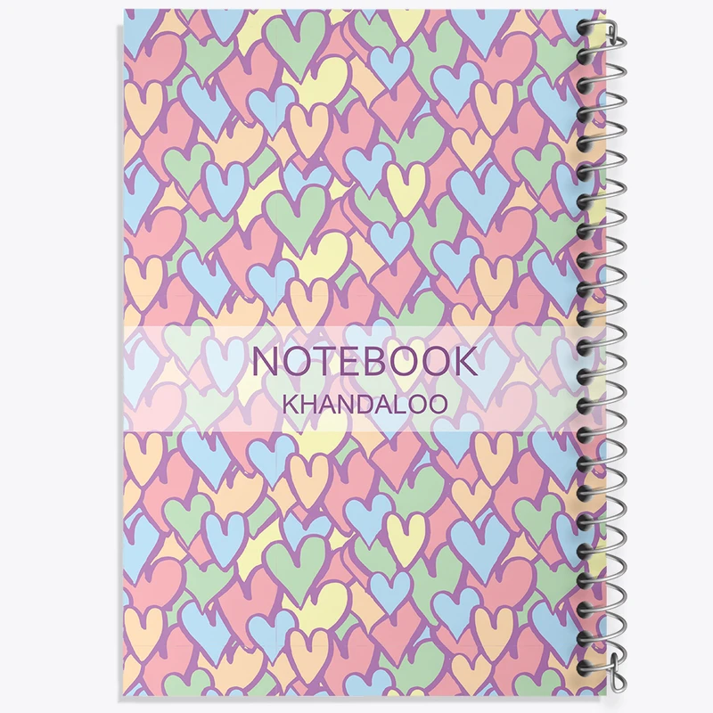 دفتر ژورنال نویسی 50 برگ خندالو مدل نقطه ای طرح قلب کد N274