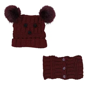 ست کلاه و شال گردن بافتنی بچگانه مدل Animal