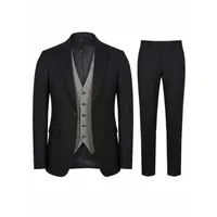 ست کت و شلوار و جلیقه مردانه مدل نخ پنبه 6389