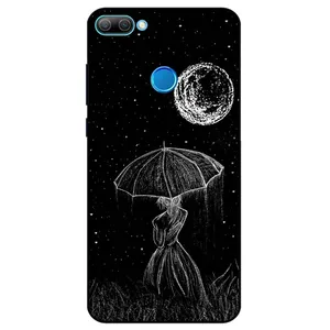 Megafone Girl and Moon 1369 Cover For Honor 9i / 9N