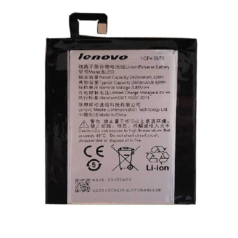باتری موبایل مدل BL250 ظرفیت 2420 میلی آمپر ساعت مناسب برای گوشی موبایل لنوو Vibe S1