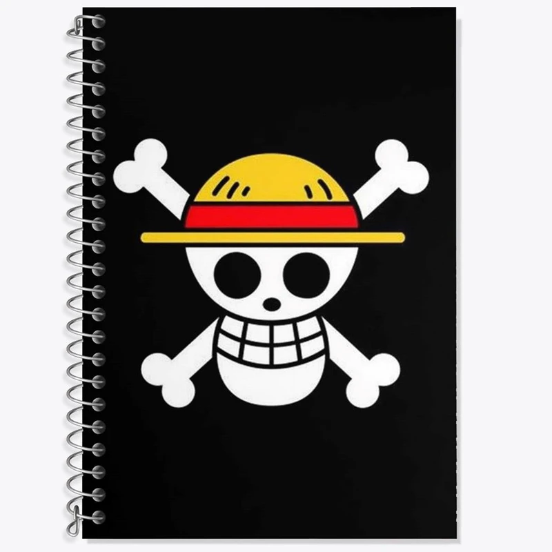 دفتر زبان 50 برگ خندالو مدل دو خط طرح انیمه وان پیس One Piece کد 10540