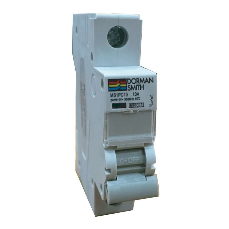 فیوز مینیاتوری تک فاز 10 آمپر دورمن اسمیت انگلیس مدل MS1PC10