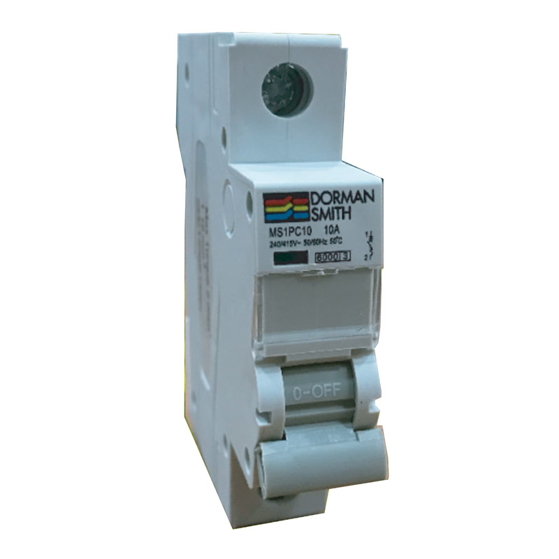 فیوز مینیاتوری تک فاز 10 آمپر دورمن اسمیت انگلیس مدل MS1PC10