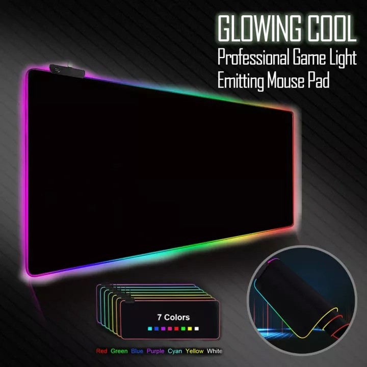 ماوس پد مخصوص بازی مدل Glowing Cool RGB 90x40
