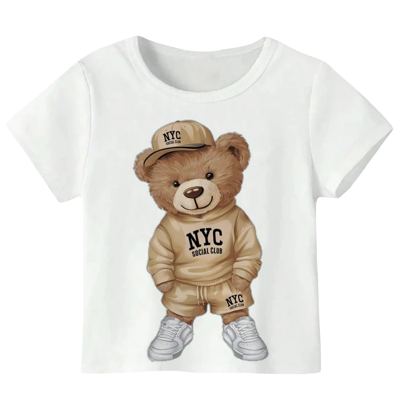 تی‌شرت آستین کوتاه پسرانه مدل خرس کد W290