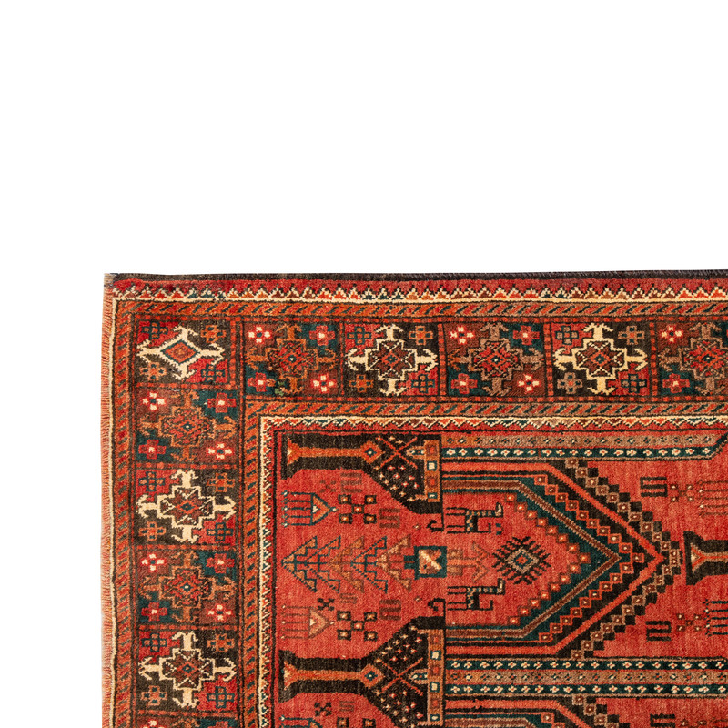 فرش دستبافت دو و نیم متری مدل نقشه بلوچ  کد 33.1848