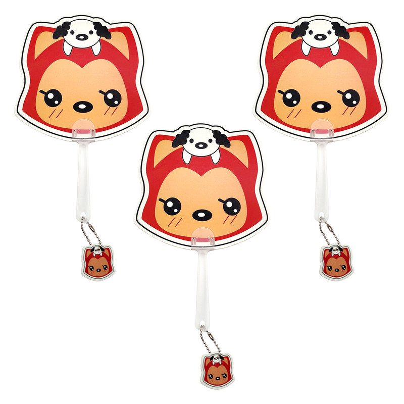 بادبزن مدل سگ کد BD06 بسته 3 عددی