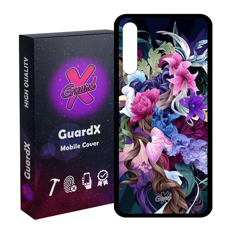 کاور گارد ایکس طرح Flower مدل Glass10172 مناسب برای گوشی موبایل هوآوی Y8P / P Smart S