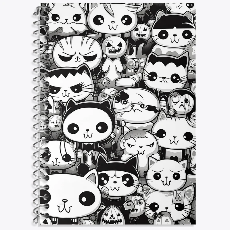 دفتر لغت 50 برگ خندالو طرح گربه (Cat) کد N473