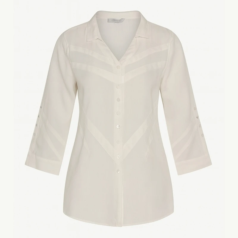 شومیز آستین بلند یقه برگردان زنانه کد 0313