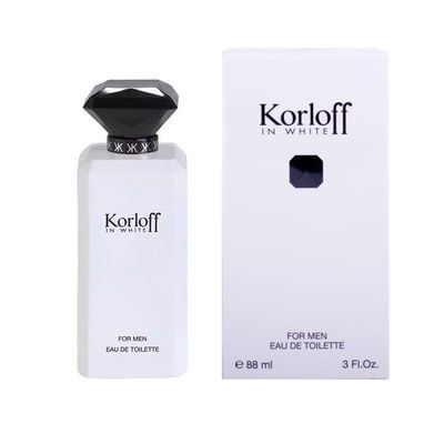 ادو تویلت مردانه کارلوف مدل IN WHITE با رایحه خنک حجم 88 میلی لیتر