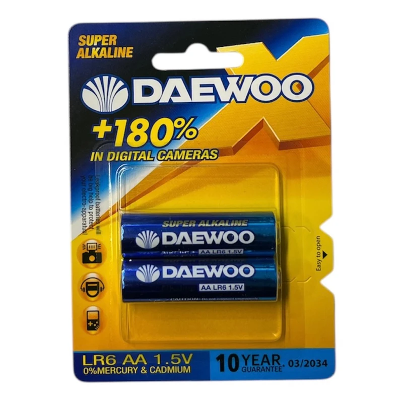 باتری قلمی دوو  آلکالاین مدل +ER بسته ۲ عددی