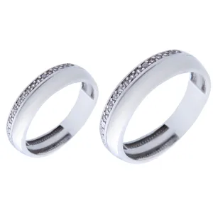  ست انگشتر نقره زنانه و مردانه بازرگانی میلادی کد AWR-540