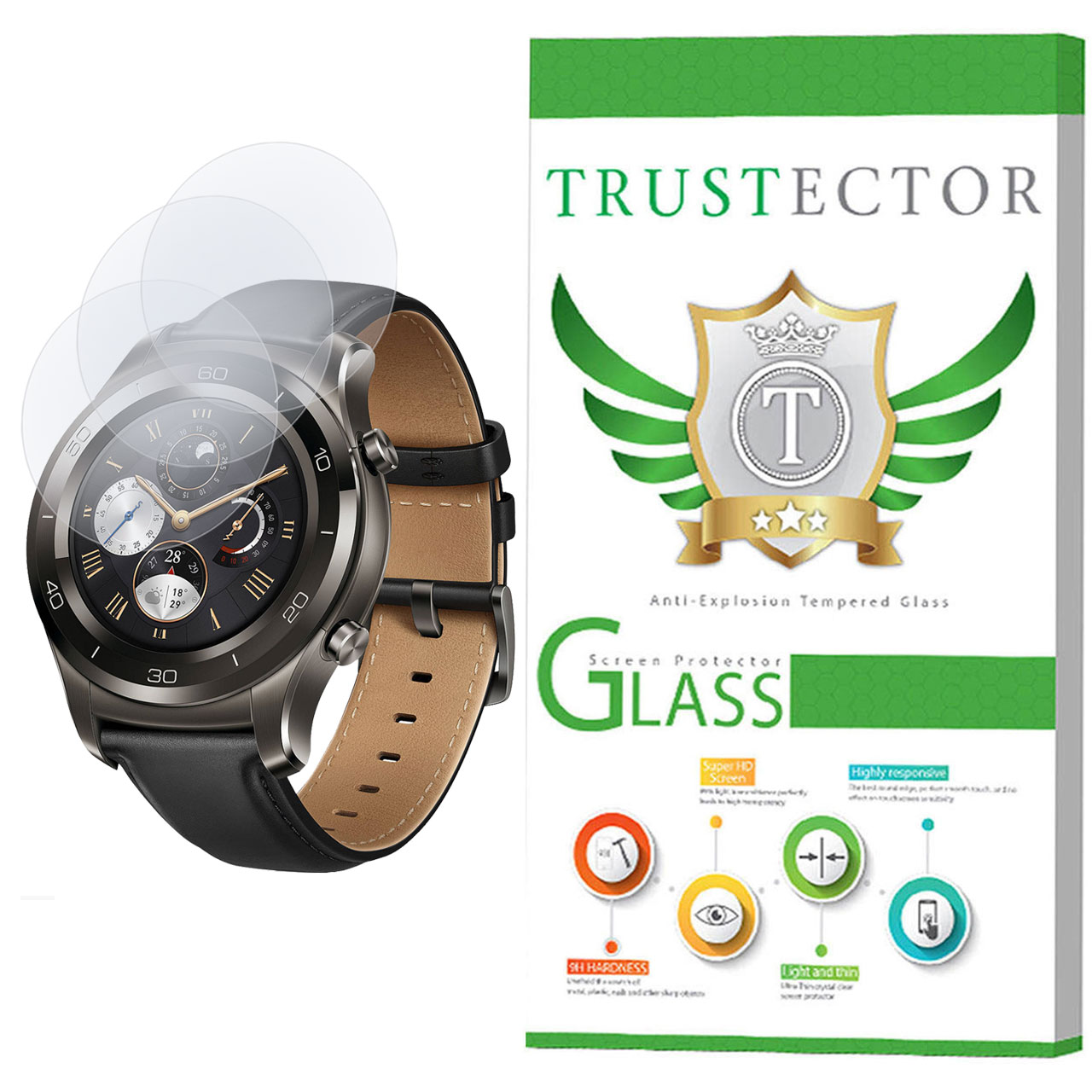 محافظ صفحه نمایش تراستکتور مدل GLS مناسب برای ساعت هوشمند هوآوی Watch 2 Classic بسته 3 عددی