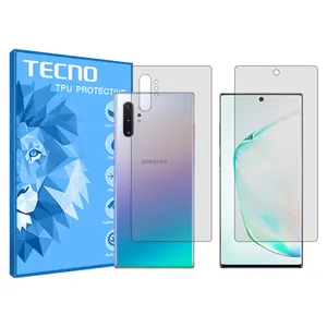 HyGEL tecno transparent screen protector suitable for Samsung Galaxy Note 10 Plus mobile phone along with the back protector