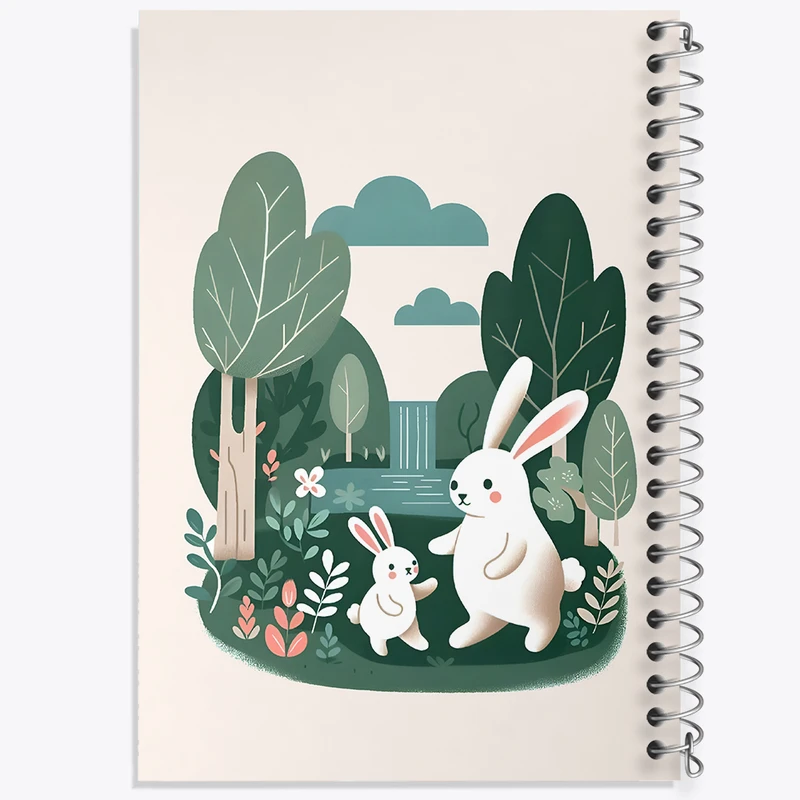 دفتر مشق 50 برگ خندالو طرح خرگوش بامزه کد N5572