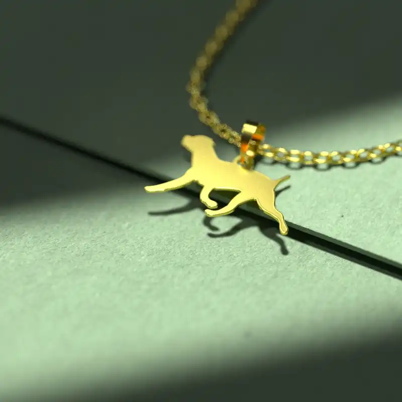 گردنبند طلا 18 عیار زنانه مدوپد مدل سگ کد J3-1-1288