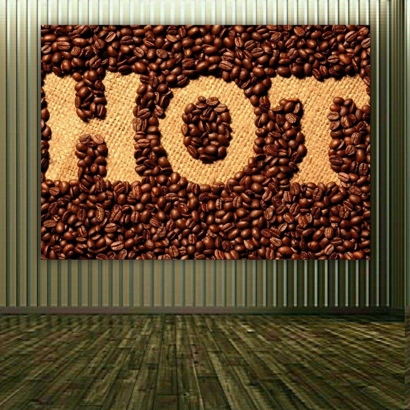 پوستر دیواری طرح دانه قهوه مدل hot کد FP103880
