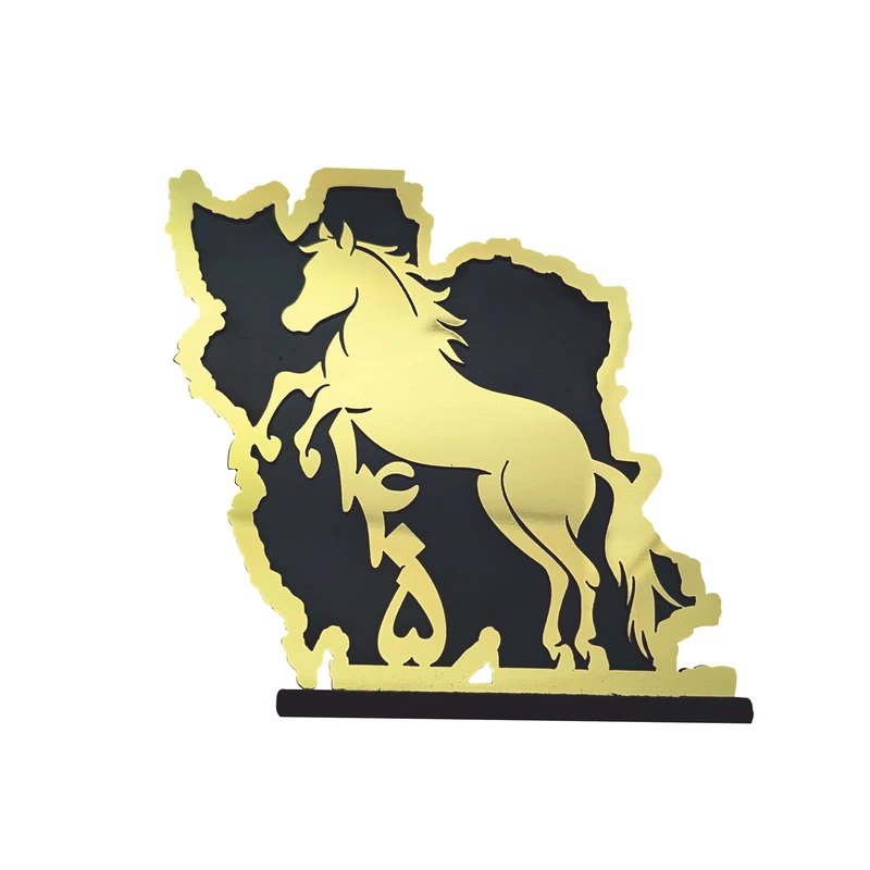 استند رومیزی تزیینی مدل نوروز 1405 طرح اسب کد I1819