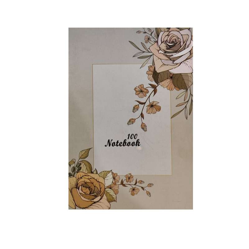 دفتر مشق 100 برگ سرو مدل منگنه طرح گل کد 007