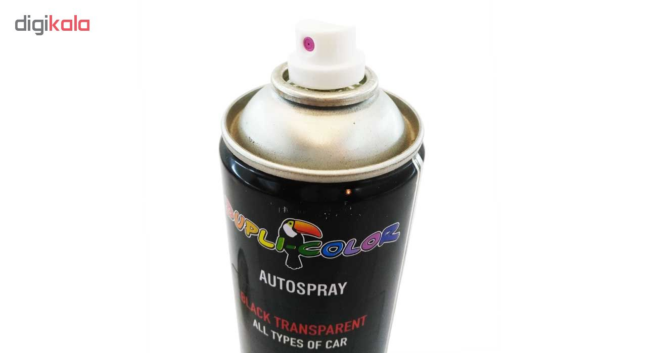 اسپری رنگ دودی چراغ و طلق خودرو دوپلی کالر مدل BLACK TRANSPARENT حجم 400 میلی لیتر