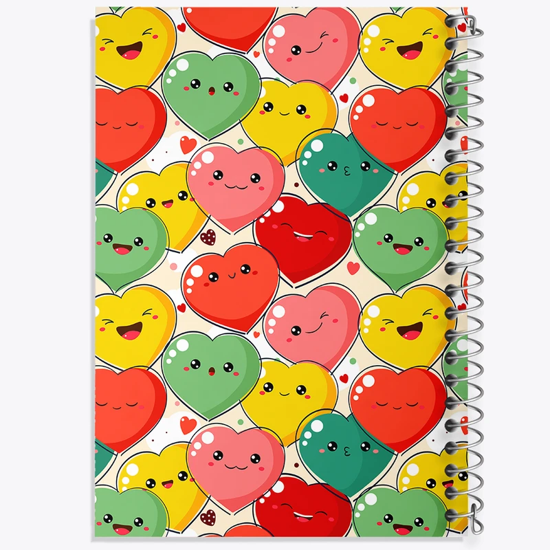 دفتر نت موسیقی 50 برگ خندالو مدل ایموجی قلبی کد N657