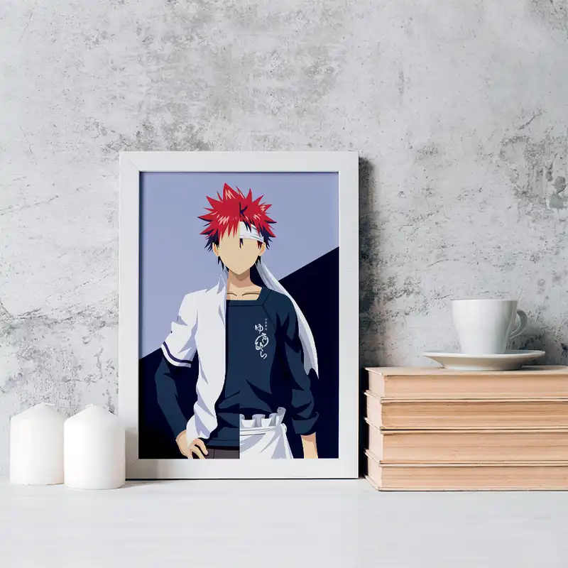 تابلو خندالو مدل سوما انیمه جنگ غذاها کد 17042