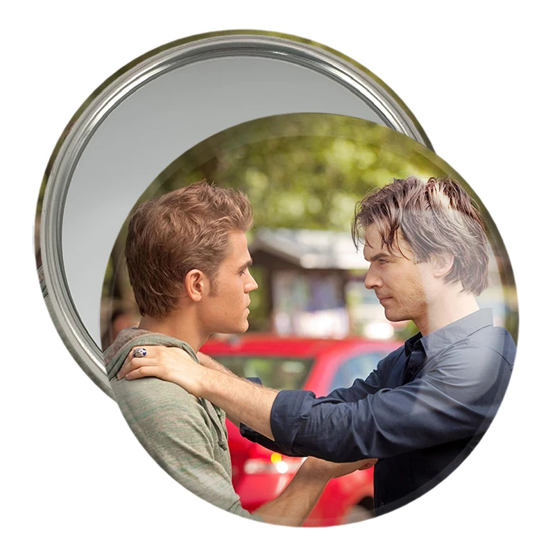 آینه جیبی خندالو مدل دیمون و استفان The Vampire Diaries  کد 23685