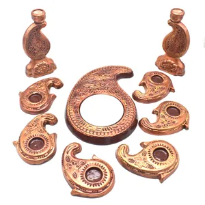 مجموعه ظروف هفت سین طرح ترمه مدل B04