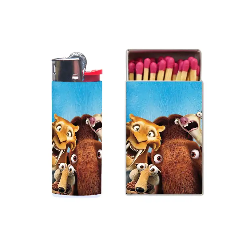 فندک مدل عصر یخبندان کد 655 به همراه کبریت